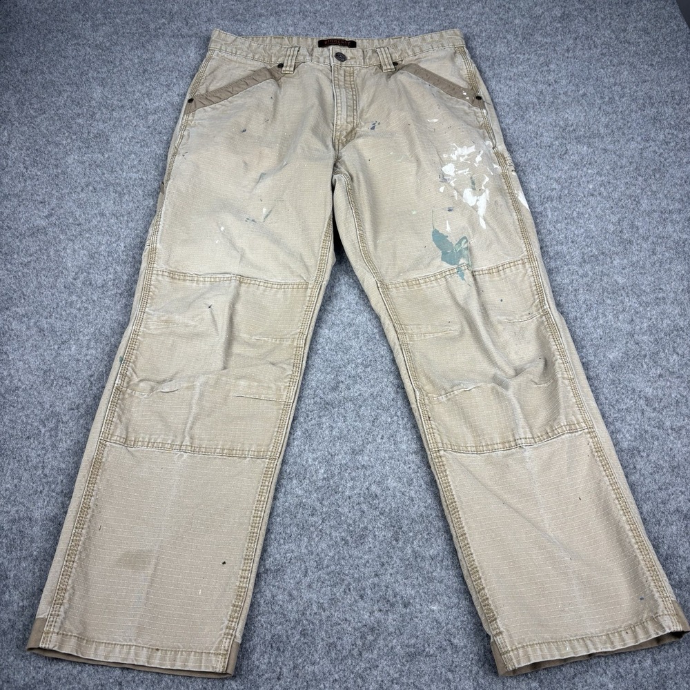 Ridgecut Toughwear Pants Mens 36x32 Ripstop Painters Workwear Carpenter Tan Work